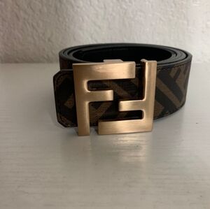 Fendi Black Leather Belt